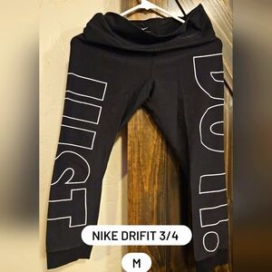 Nike Black Dri-fit 3/4 Leggings